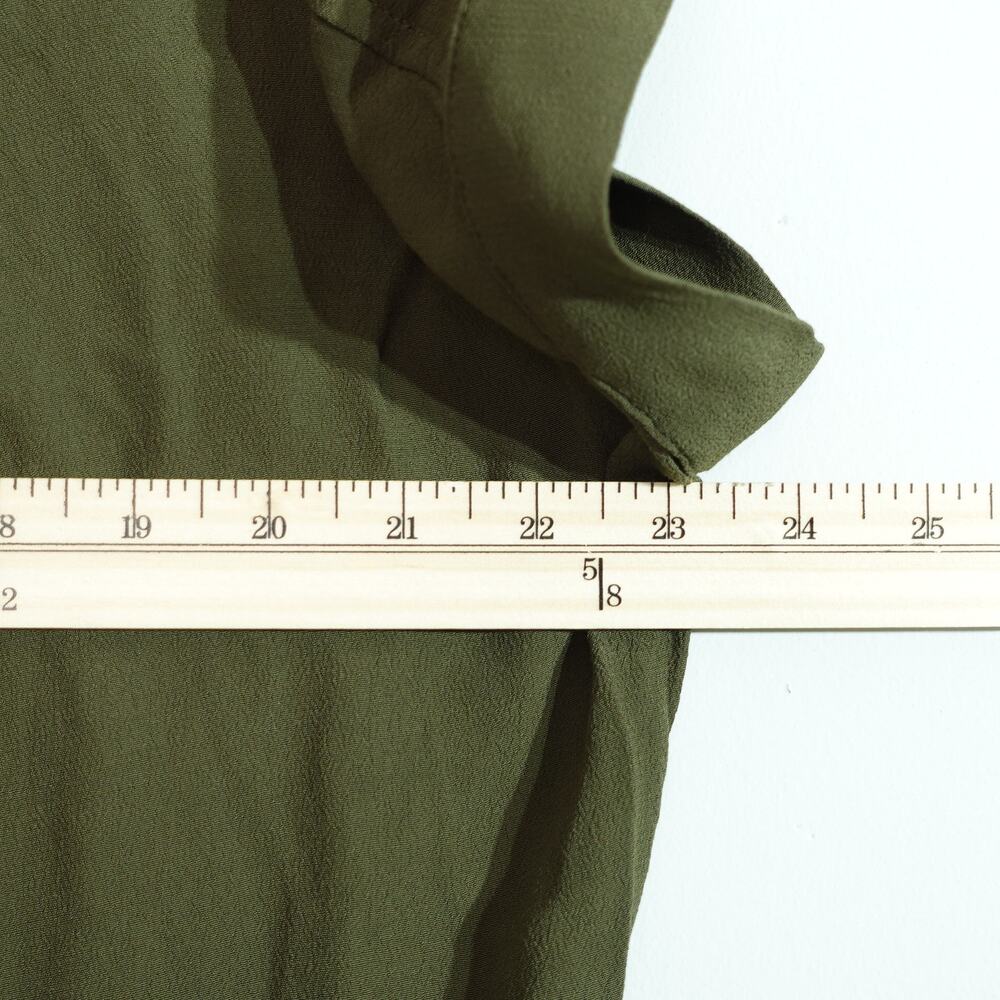 NWT Madewell Olive Green Lightweight Short Sleeve Button Up Casual Shirt Top XS - Picture 8 of 9